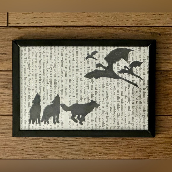 Book Page “Game of Thrones” Art (Handmade) - Picture 2 of 3